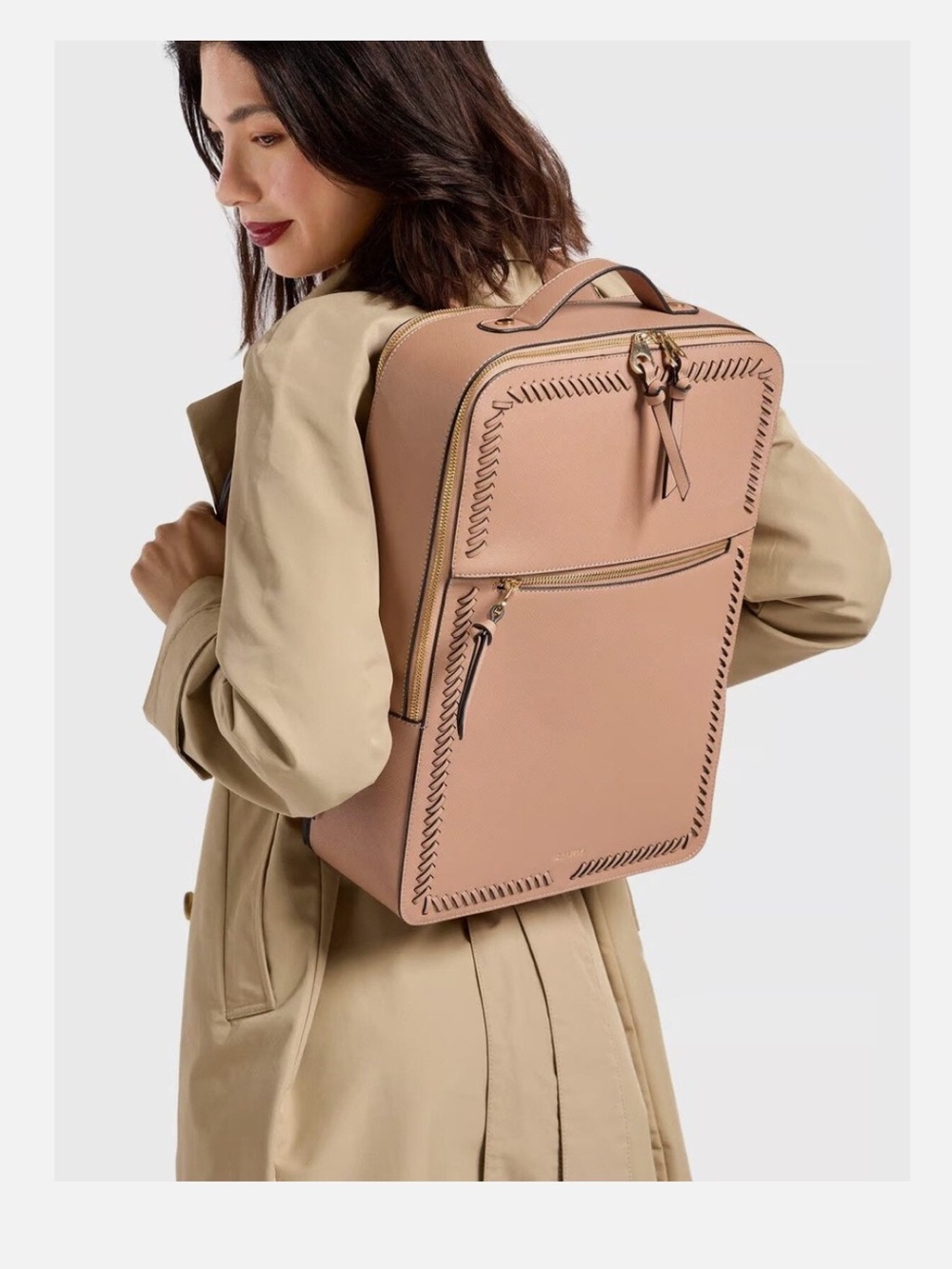 Calpak Kaya 15 inch Laptop Backpack in Caramel